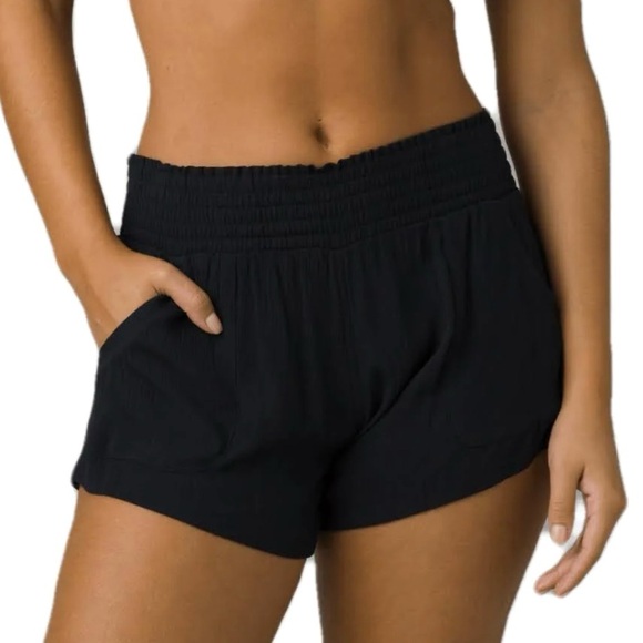 Prana Pants - Prana Fernie High Waist Black Women's Shorts Swim Covers Size XS